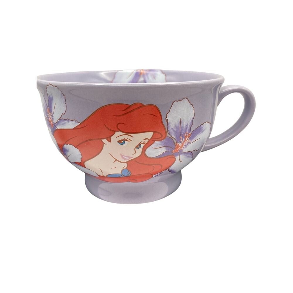Disney Store lavender Little Mermaid Arial with Butterflies Coffee/ Tea Mug 20oz